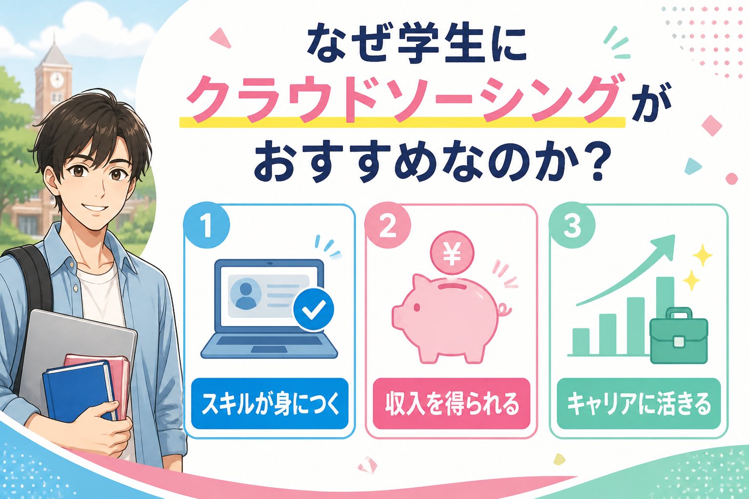 副業・クリエイター なぜ学生にクラウドソーシングがおすすめなのか?