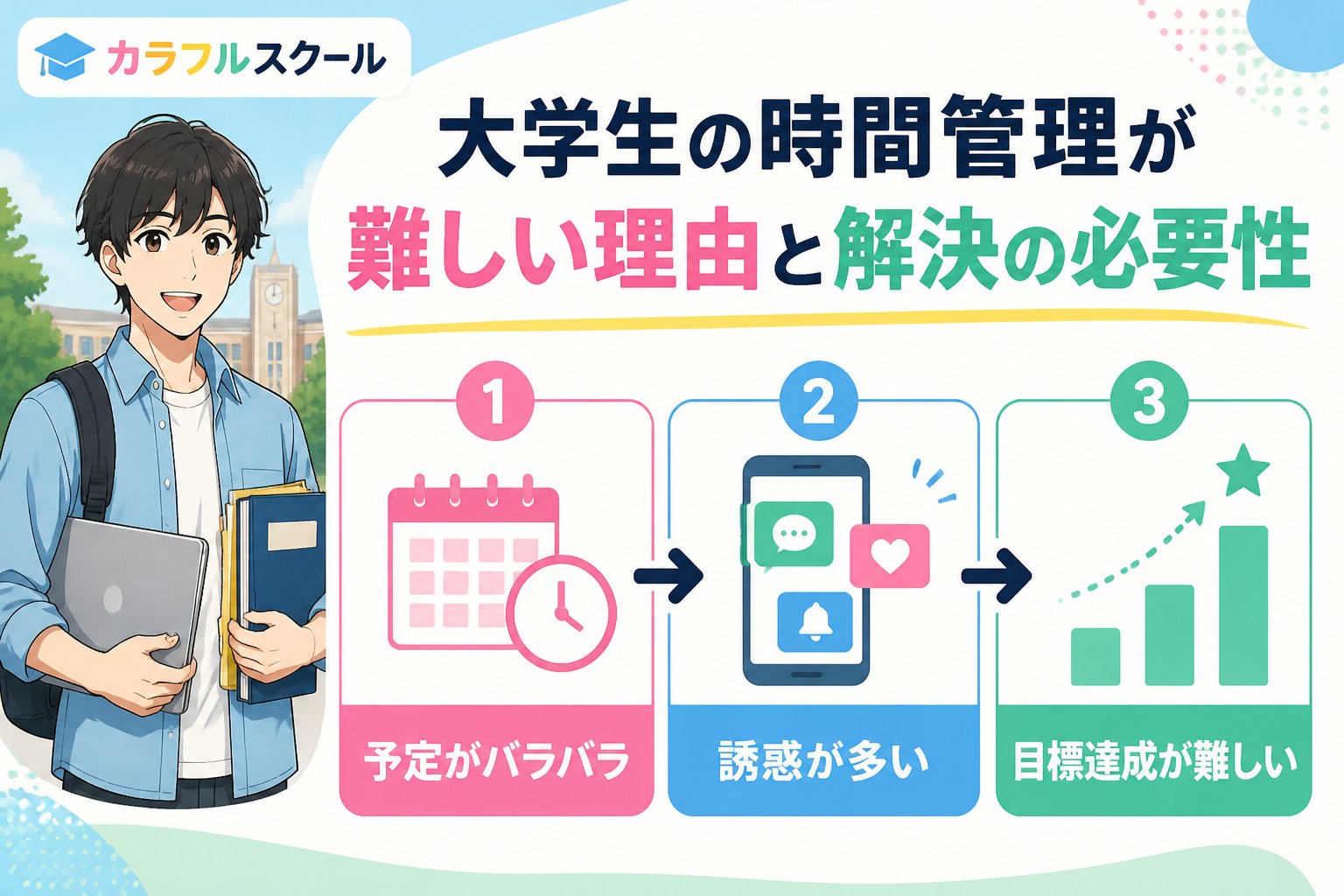 大学生活・新生活 大学生の時間管理が難しい理由と解決の必要性