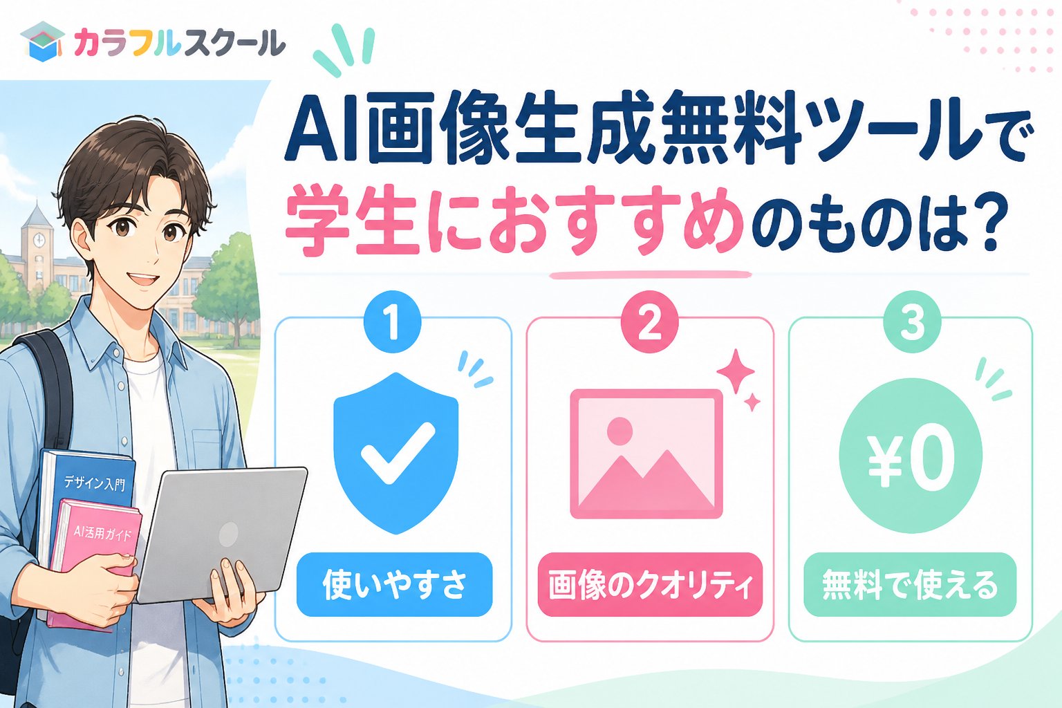 AI画像生成 AI画像生成無料ツールで学生におすすめのものは?