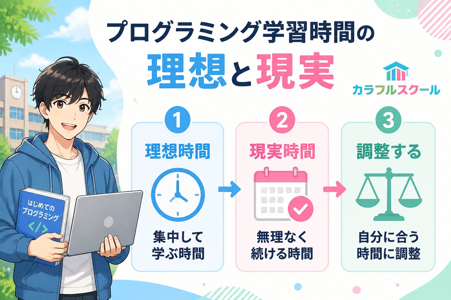 プログラミング学習 プログラミング学習時間の理想と現実