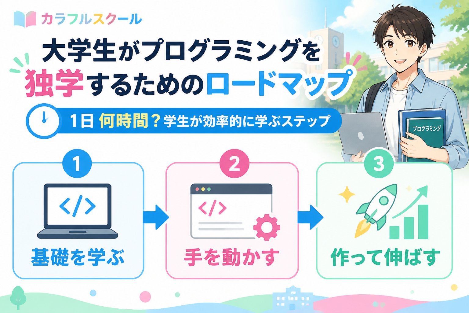 プログラミング学習 大学生がプログラミングを独学するためのロードマップ