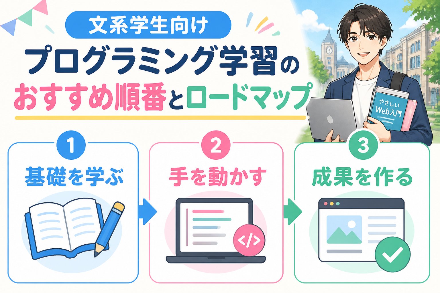 プログラミング学習 文系学生向けプログラミング学習のおすすめ順番とロードマップ