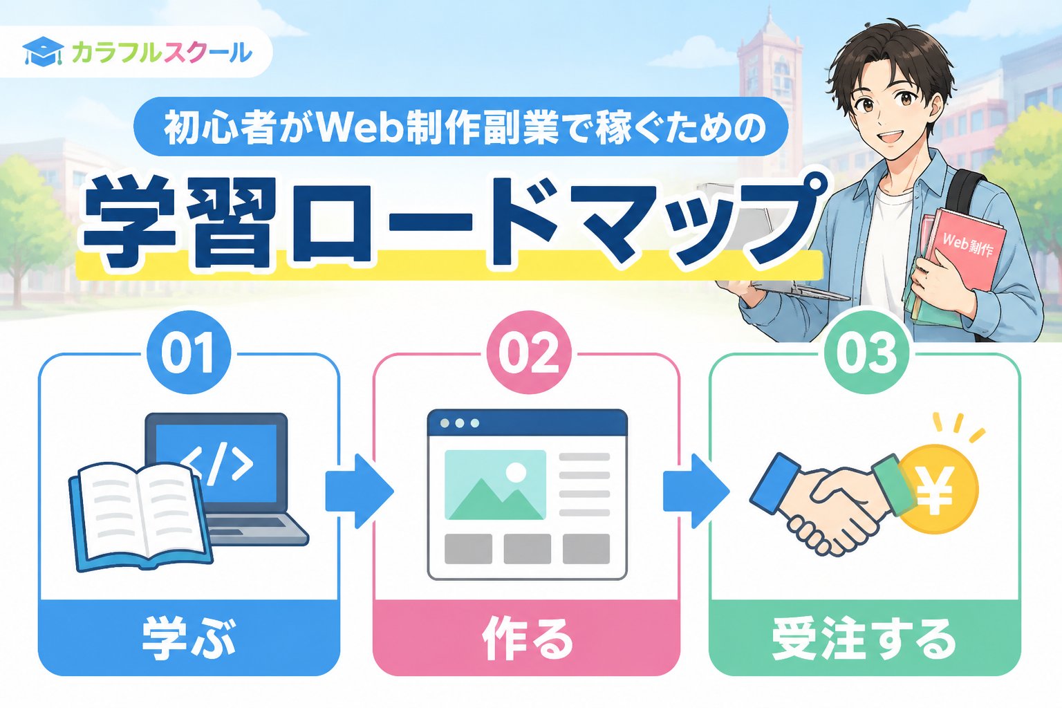 プログラミング学習 初心者がWeb制作副業で稼ぐための学習ロードマップ