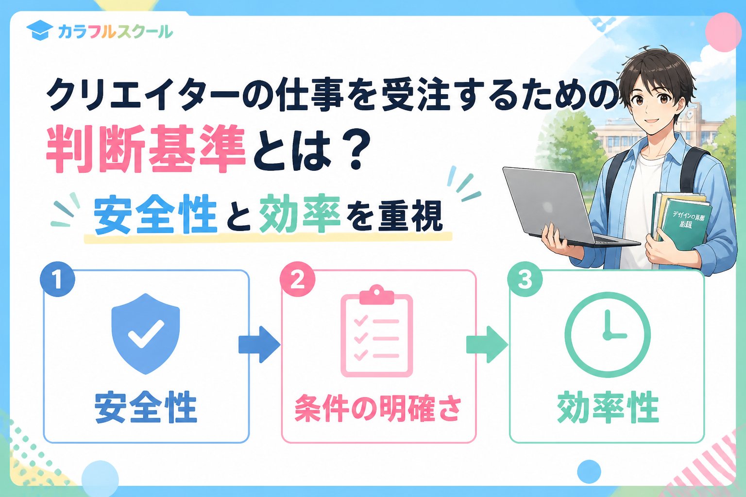 副業・クリエイター クリエイターの仕事を受注するための判断基準とは?安全性と効率を重視