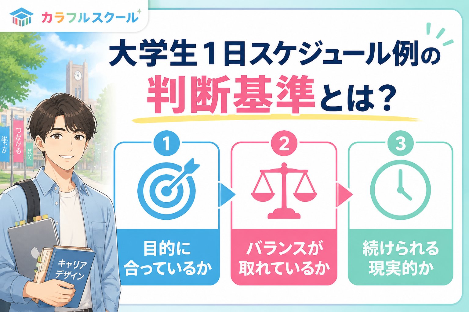 大学生活・新生活 大学生 1日 スケジュール 例の判断基準とは？