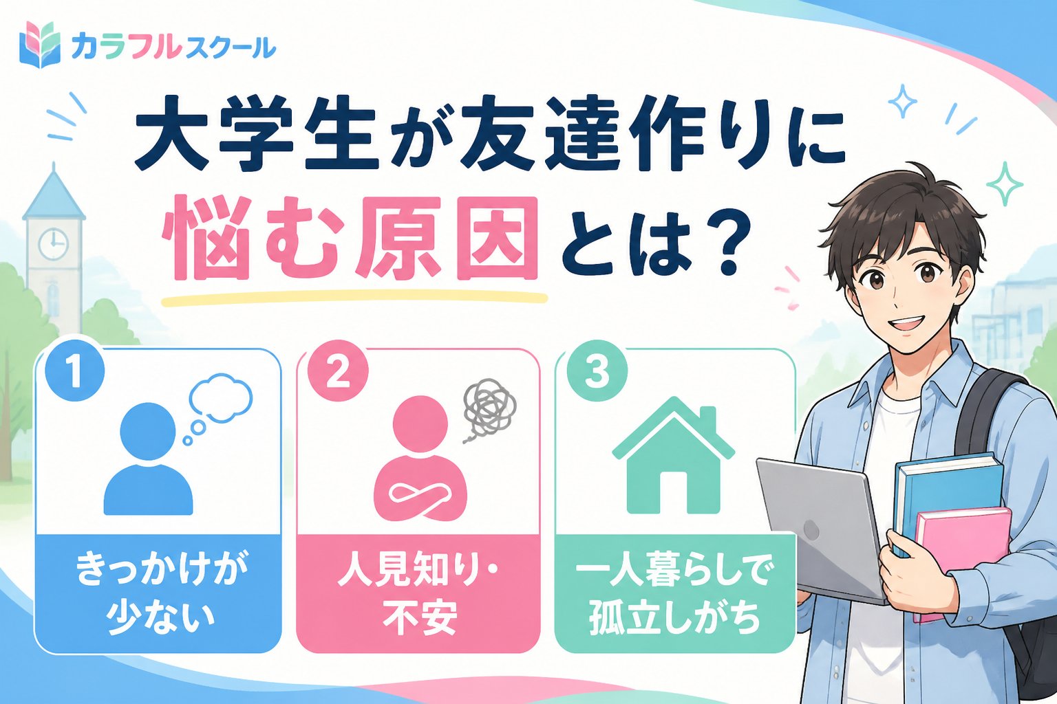 大学生活・新生活 大学生が友達作りに悩む原因とは?