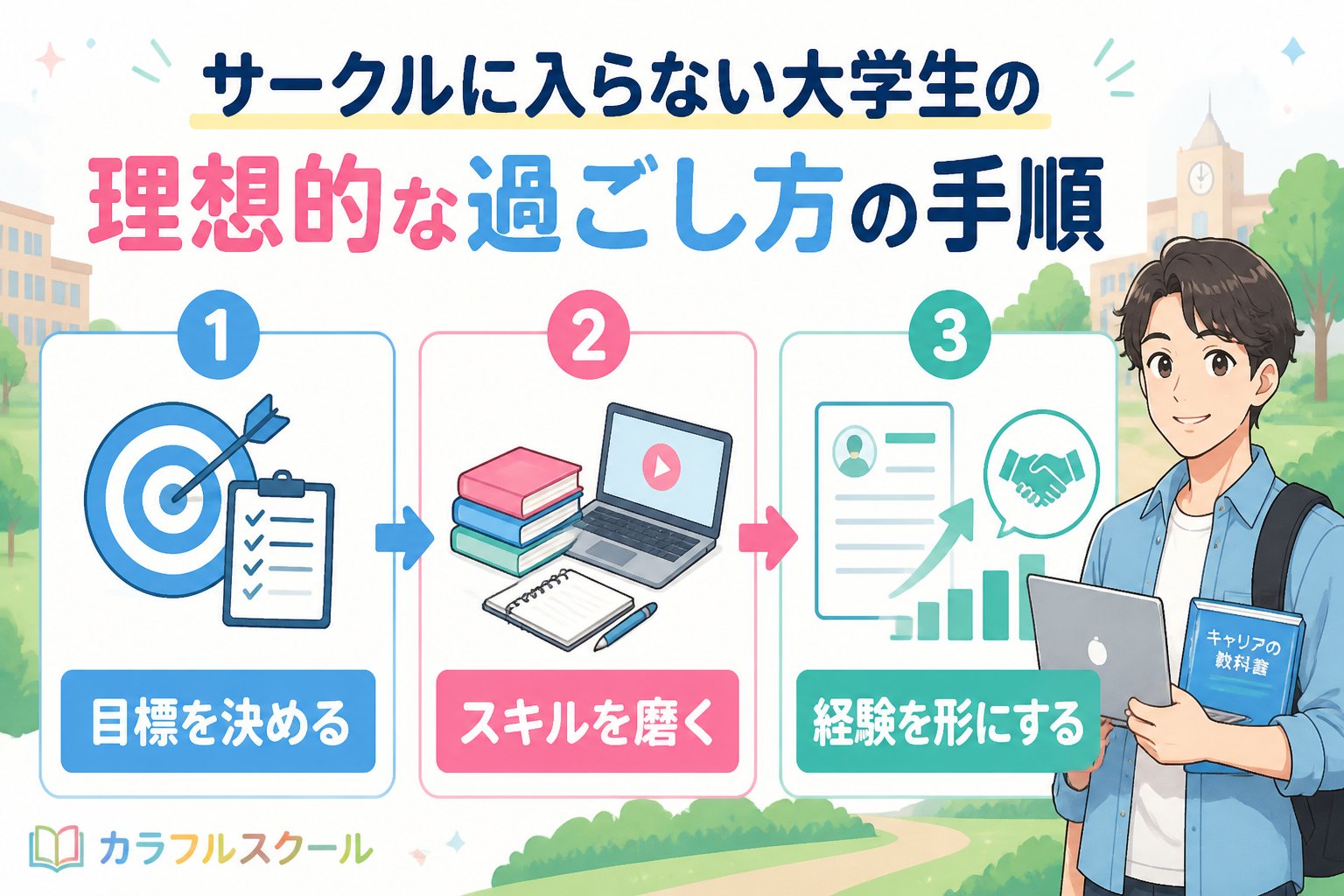 大学生活・新生活 サークルに入らない大学生の理想的な過ごし方の手順