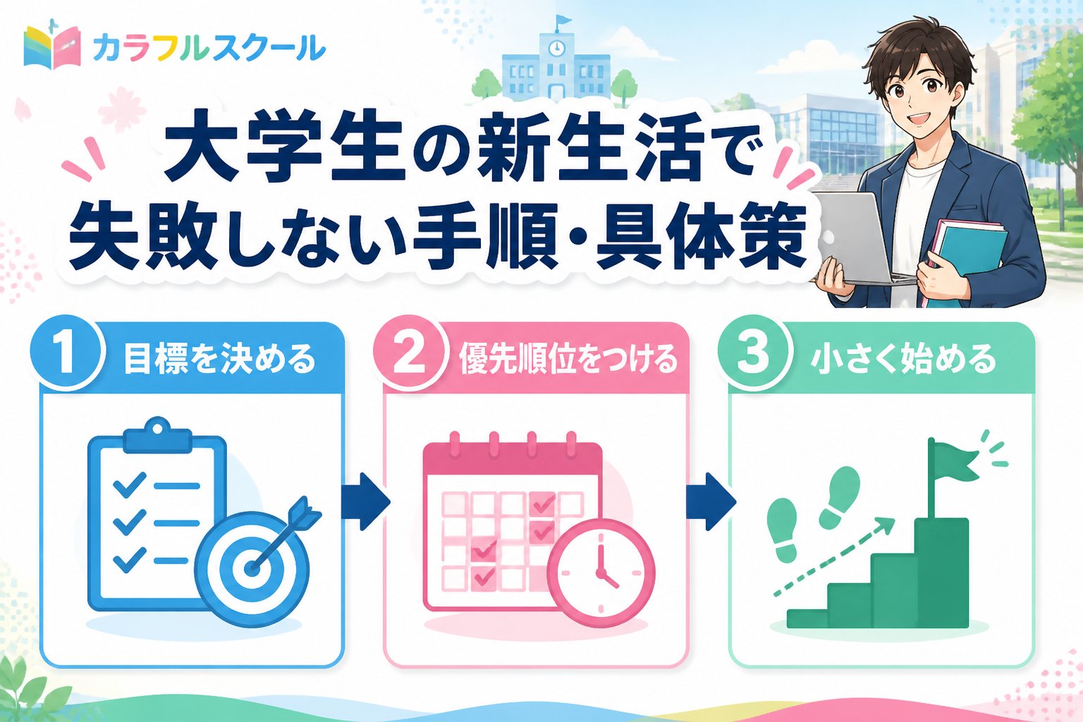 大学生活・新生活 大学生の新生活で失敗しない手順・具体策