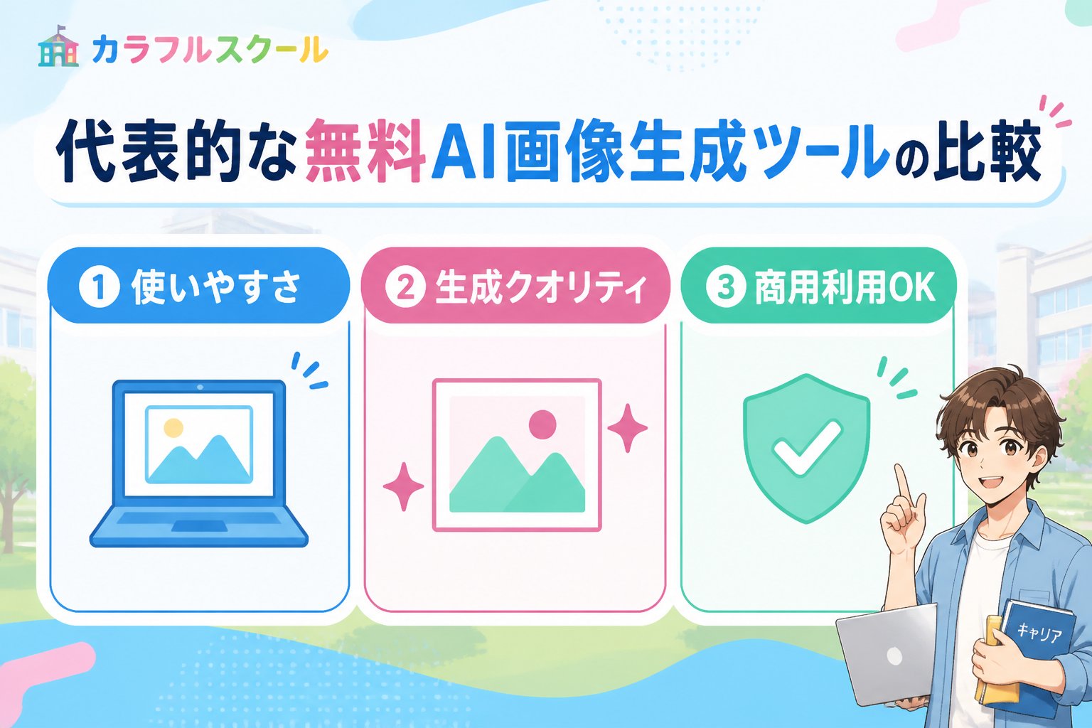 AI画像生成 代表的な無料AI画像生成ツールの比較