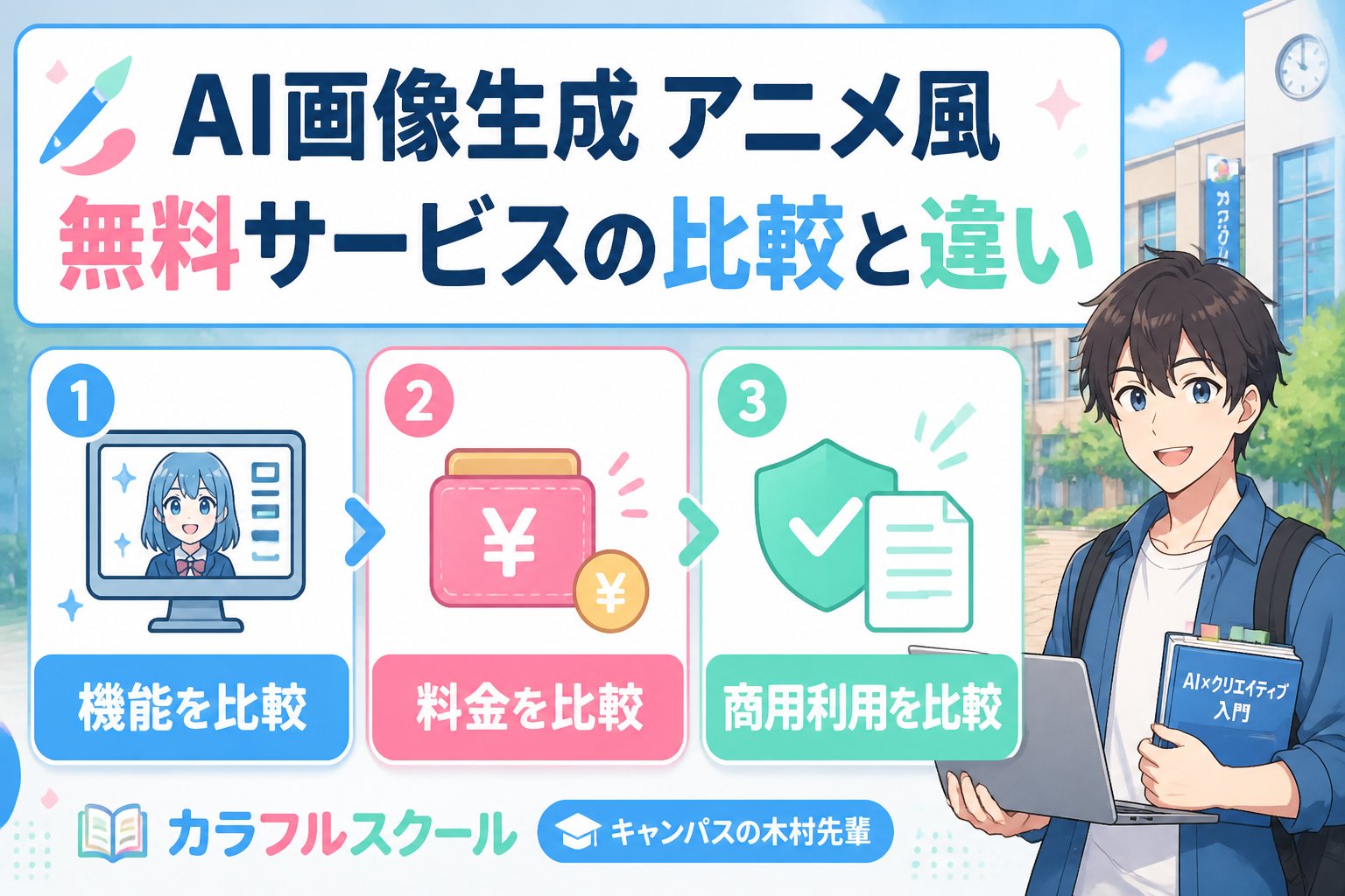 AI画像生成 AI画像生成 アニメ風 無料サービスの比較と違い