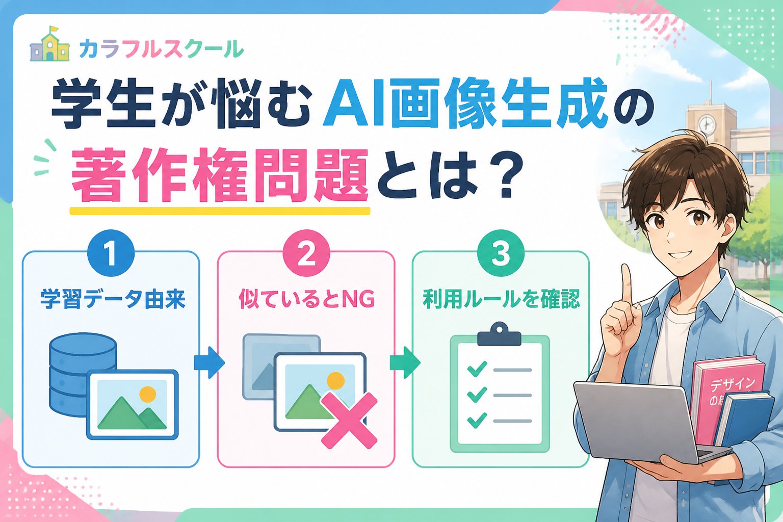 AI画像生成 学生が悩むAI画像生成の著作権問題とは?