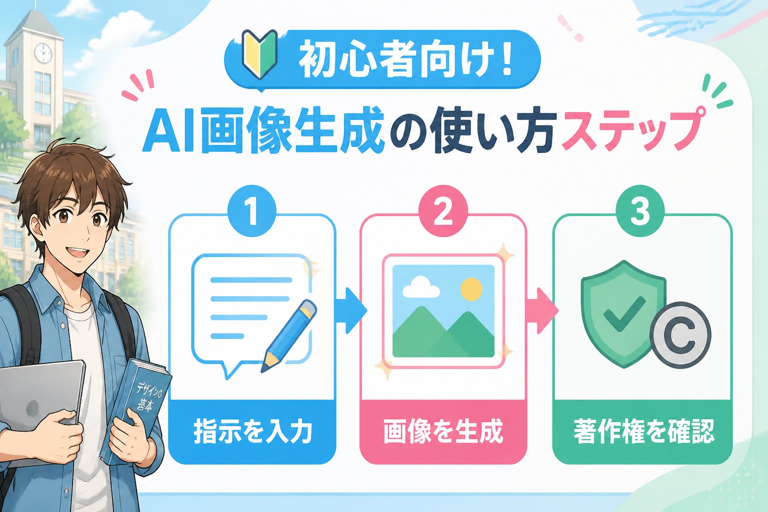AI画像生成 初心者向け!AI画像生成の使い方ステップ