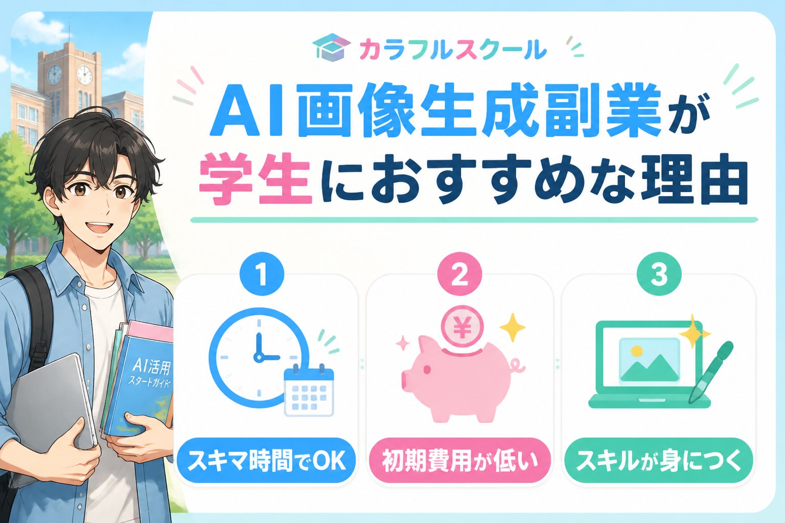 AI画像生成 AI画像生成副業が学生におすすめな理由