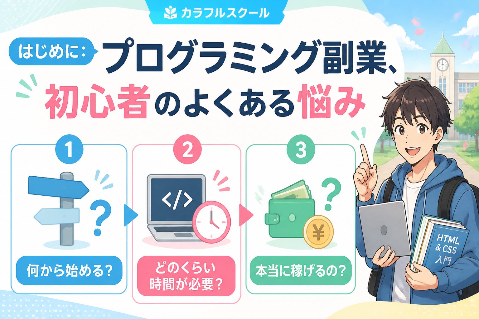 プログラミング学習 はじめに：プログラミング副業、初心者のよくある悩み