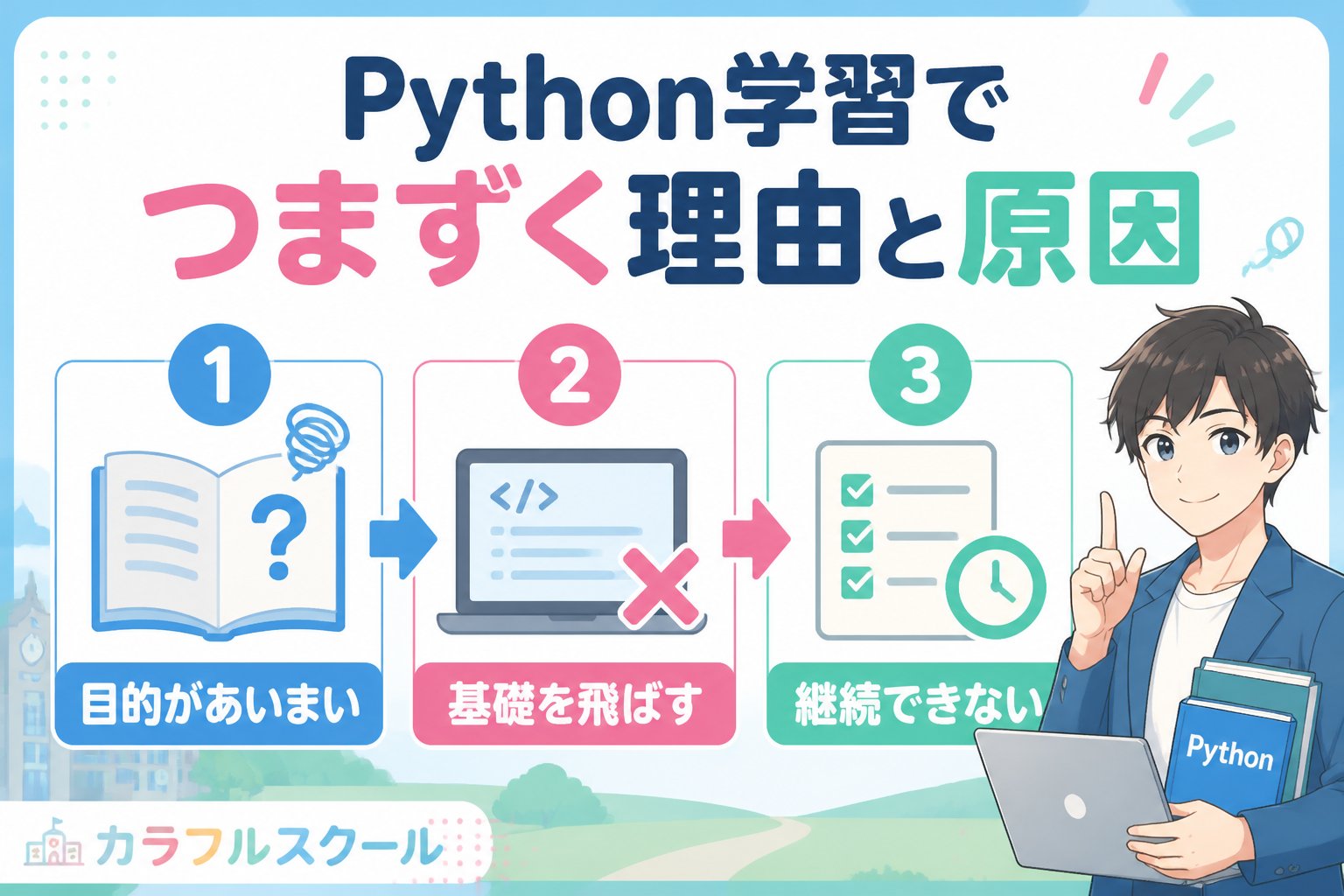 プログラミング学習 Python学習でつまずく理由と原因