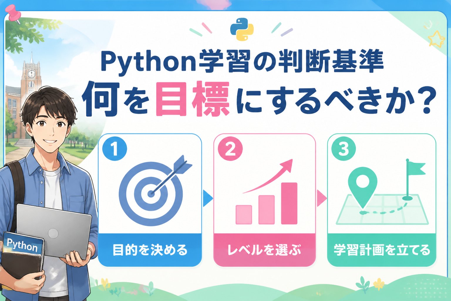 プログラミング学習 Python学習の判断基準：何を目標にするべきか？