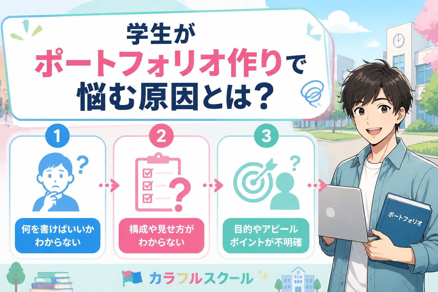 プログラミング学習 学生がポートフォリオ作りで悩む原因とは?