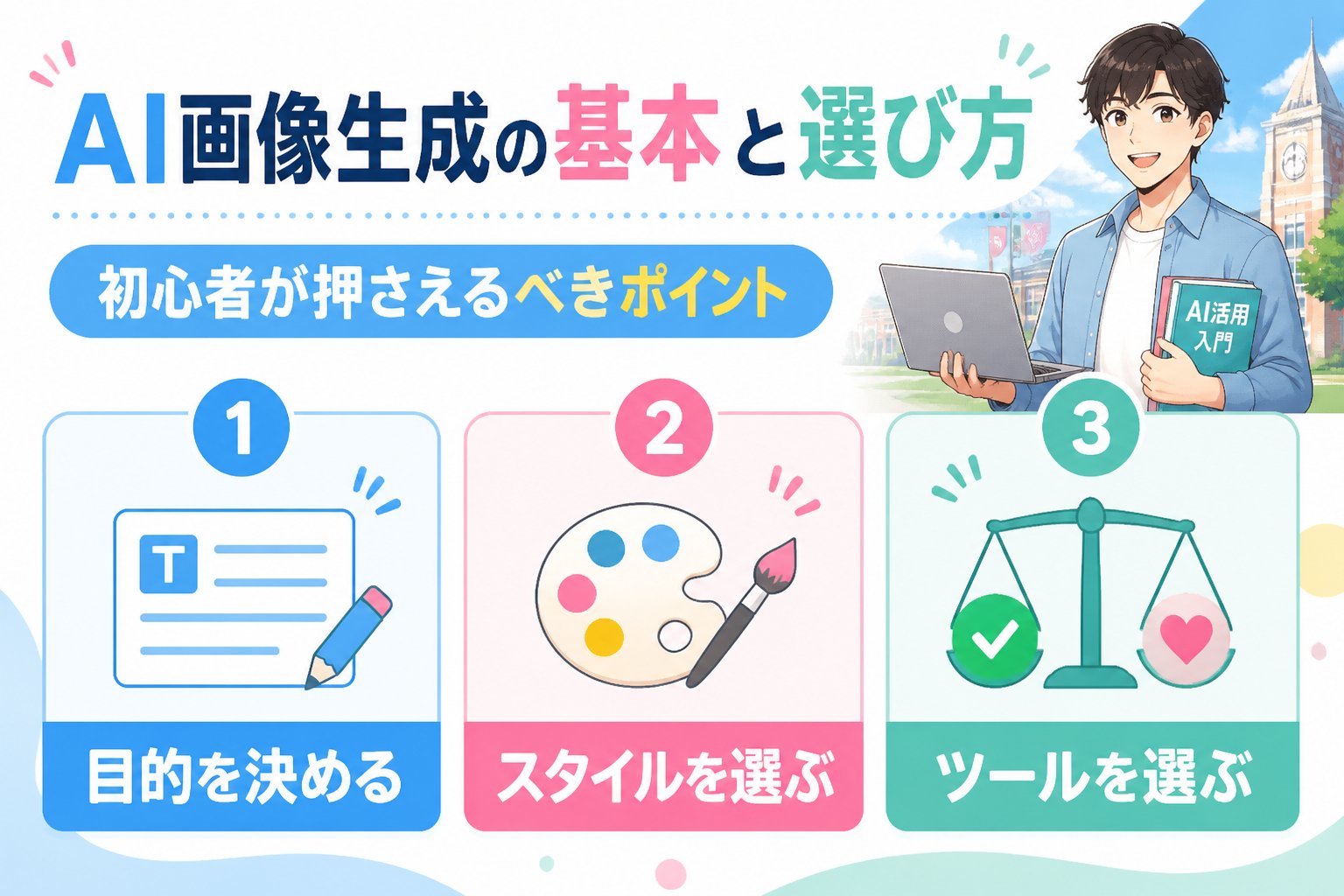 AI画像生成 AI画像生成の基本と選び方：初心者が押さえるべきポイント