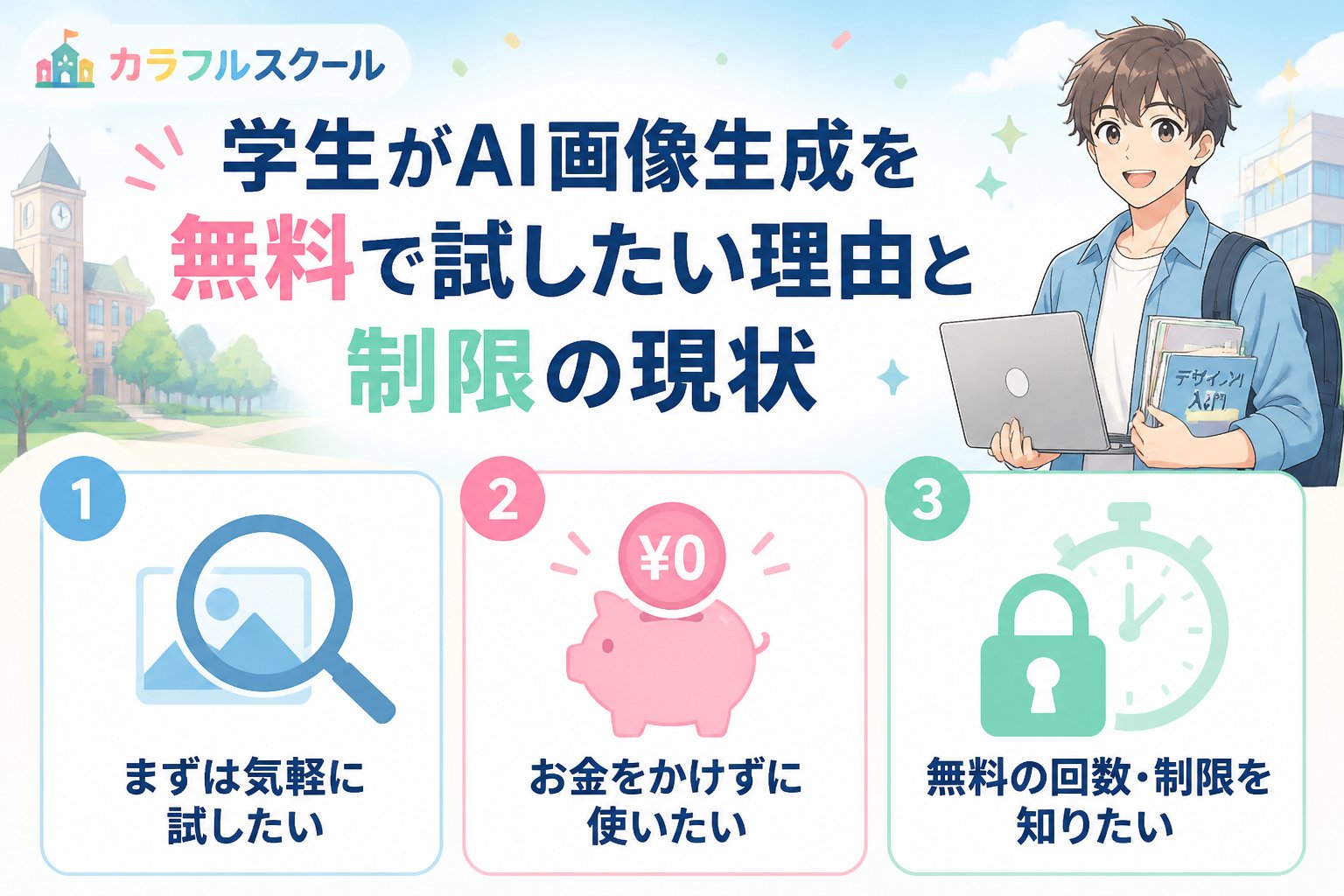 AI画像生成 学生がAI画像生成を無料で試したい理由と制限の現状