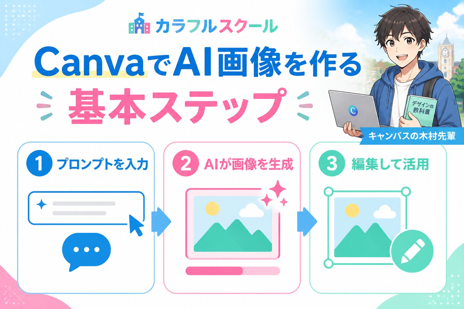 AI画像生成 CanvaでAI画像を作る基本ステップ