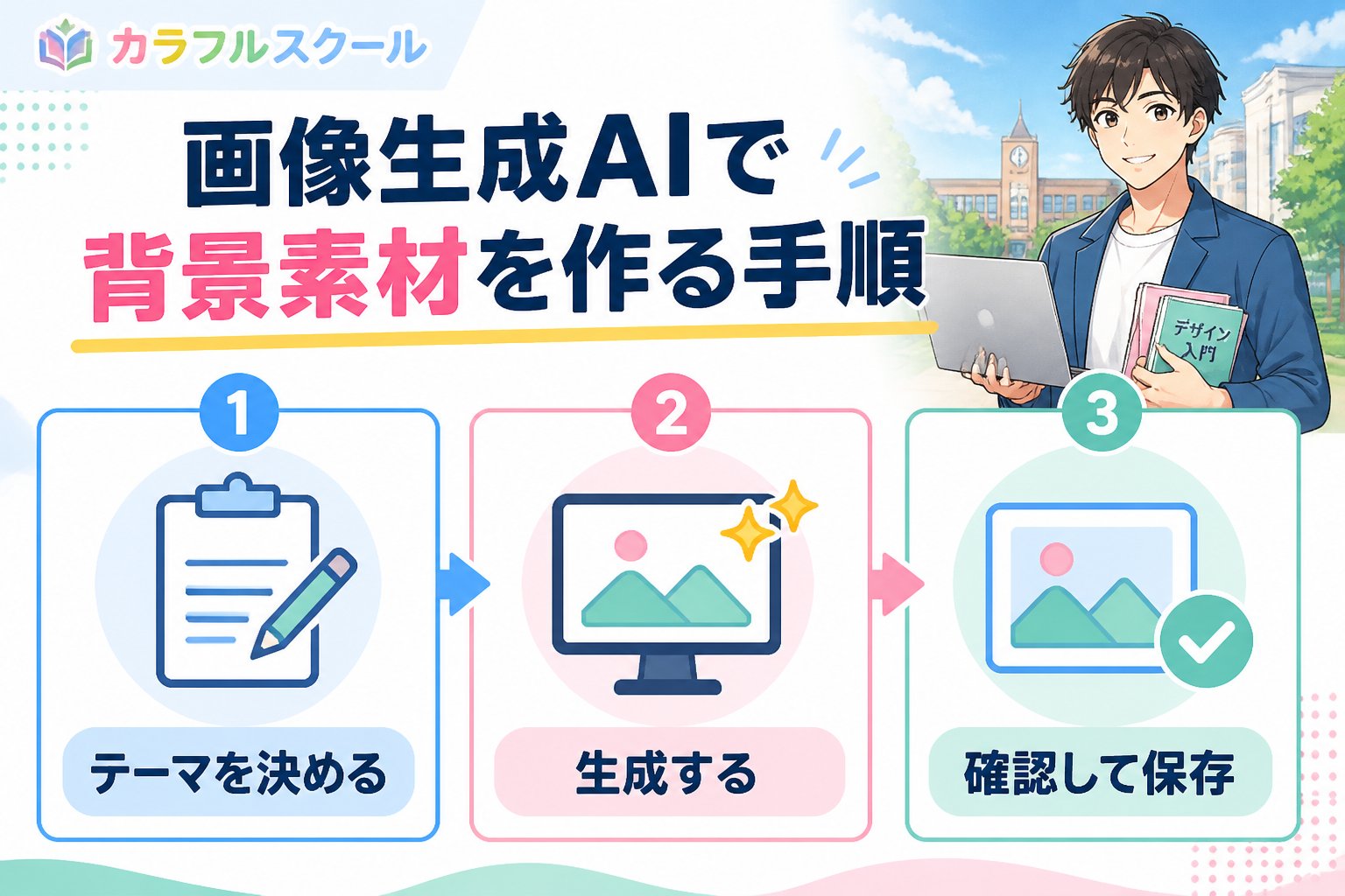 AI画像生成 画像生成AIで背景素材を作る手順