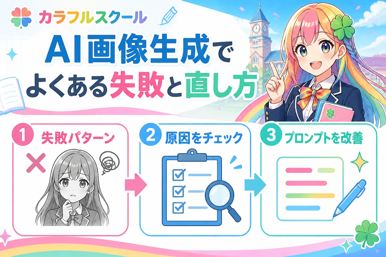 AI画像生成 AI画像生成でよくある失敗と直し方