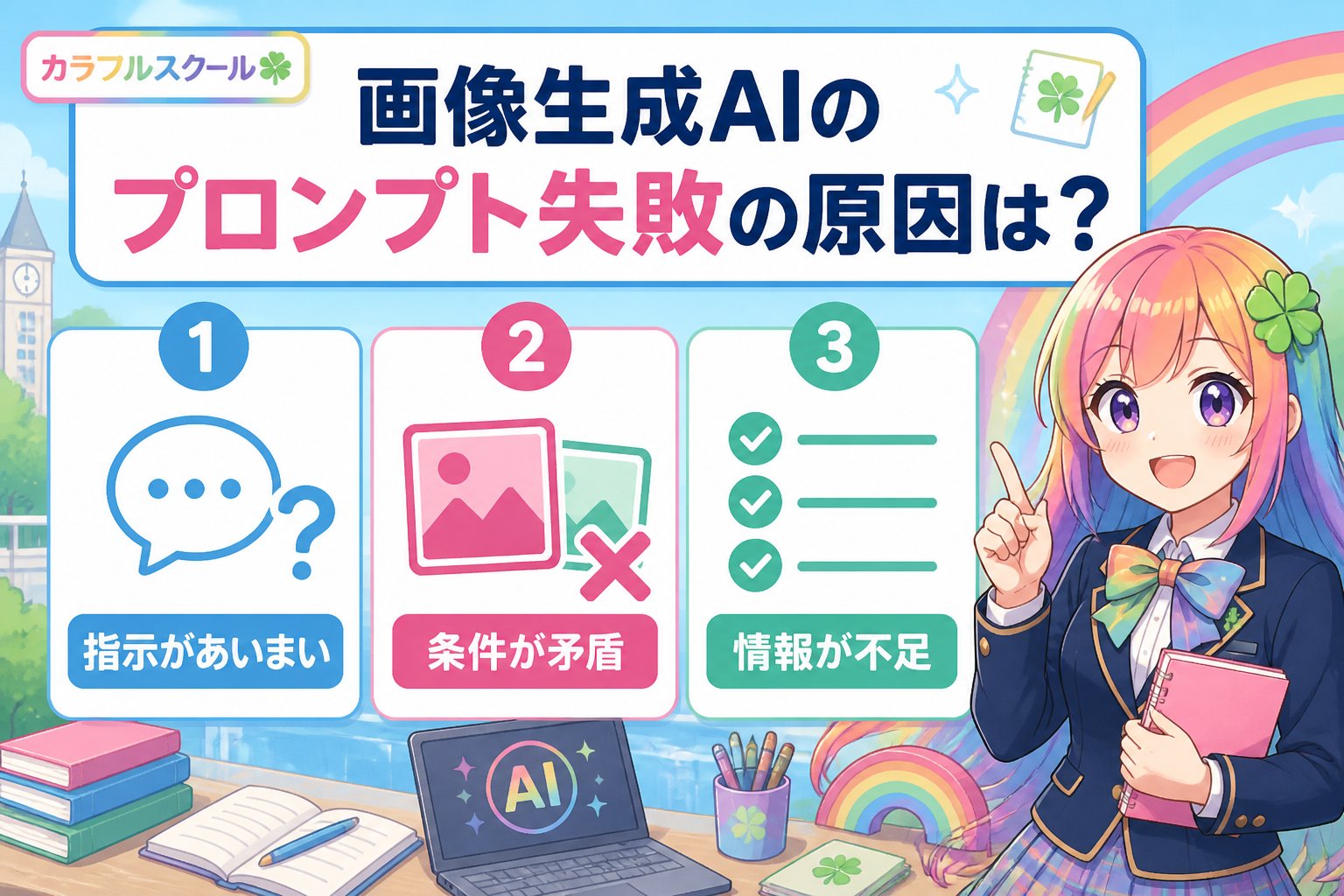 AI画像生成 画像生成AIのプロンプト失敗の原因は?