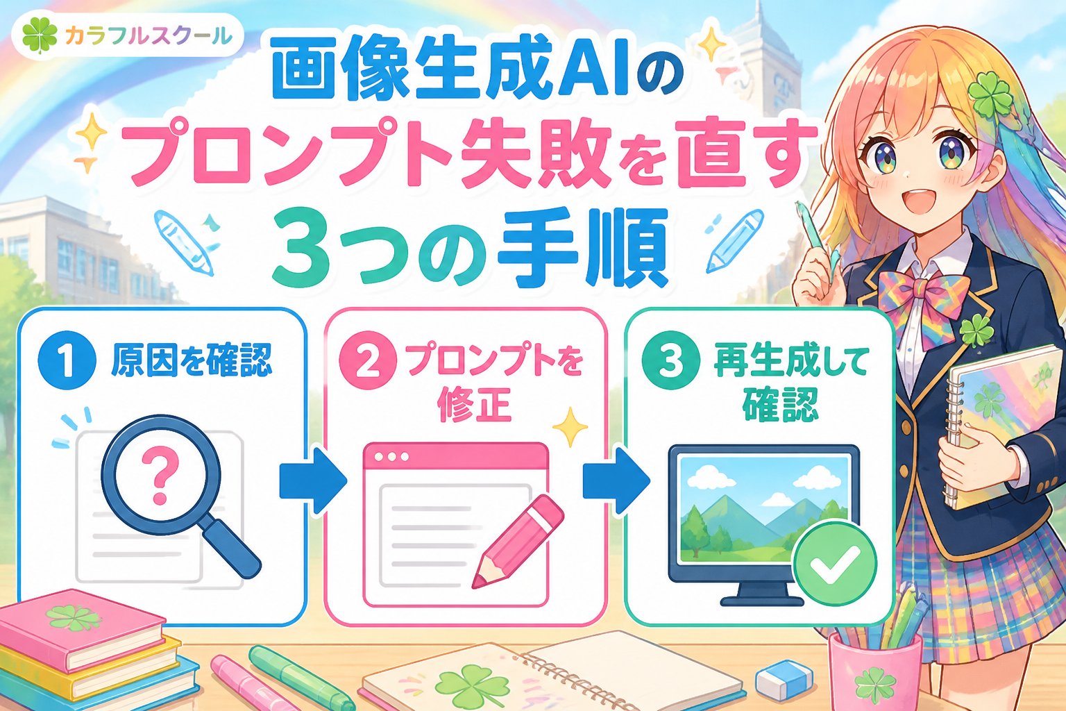 AI画像生成 画像生成AIのプロンプト失敗を直す3つの手順