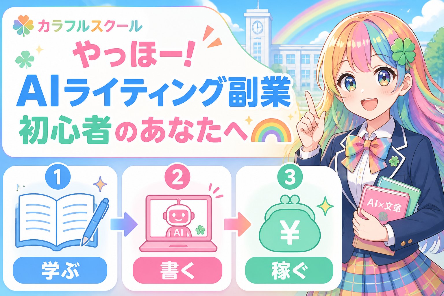 副業・クリエイター やっほー!AIライティング副業初心者のあなたへ🌈