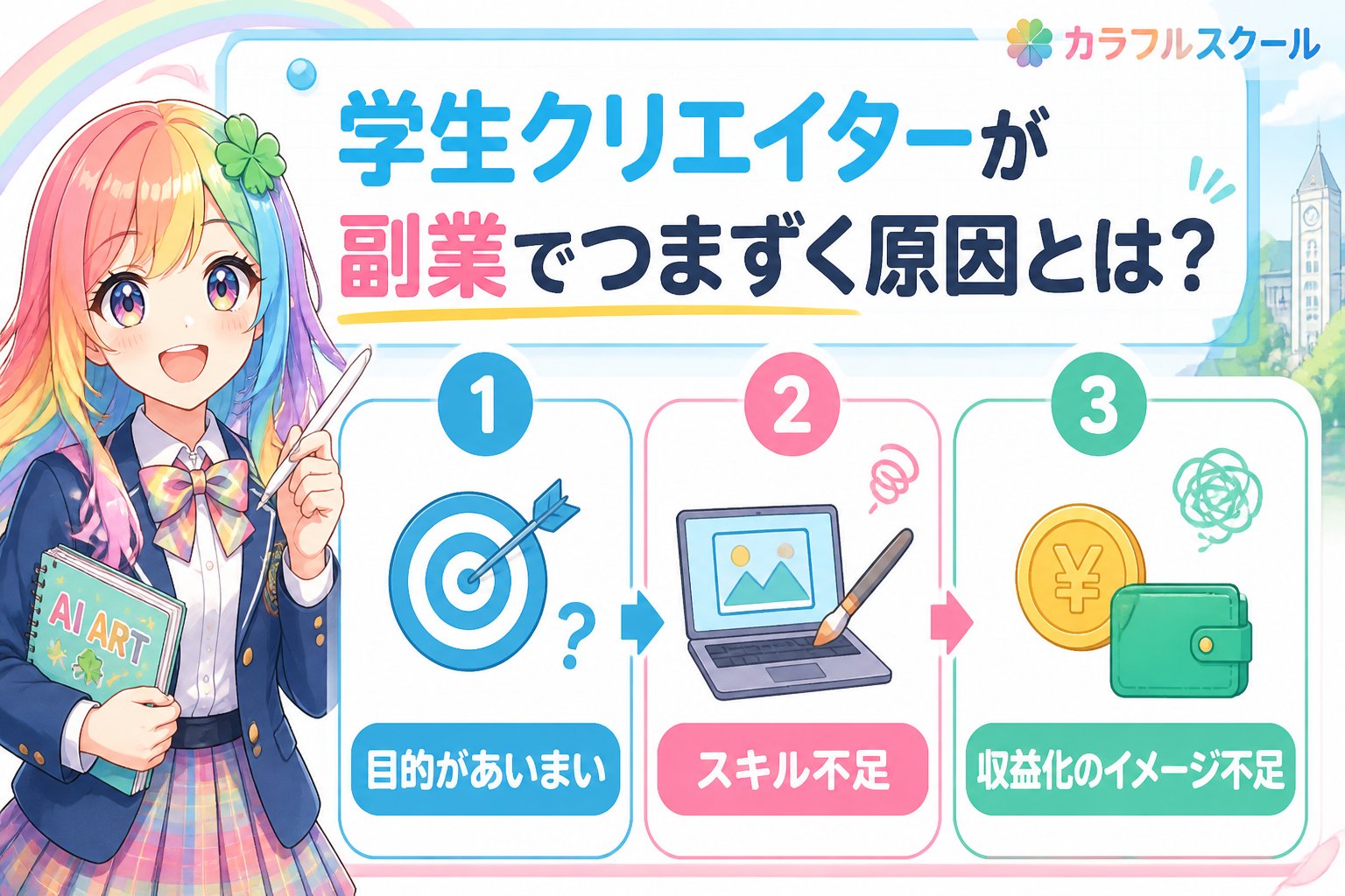 副業・クリエイター 学生クリエイターが副業でつまずく原因とは？