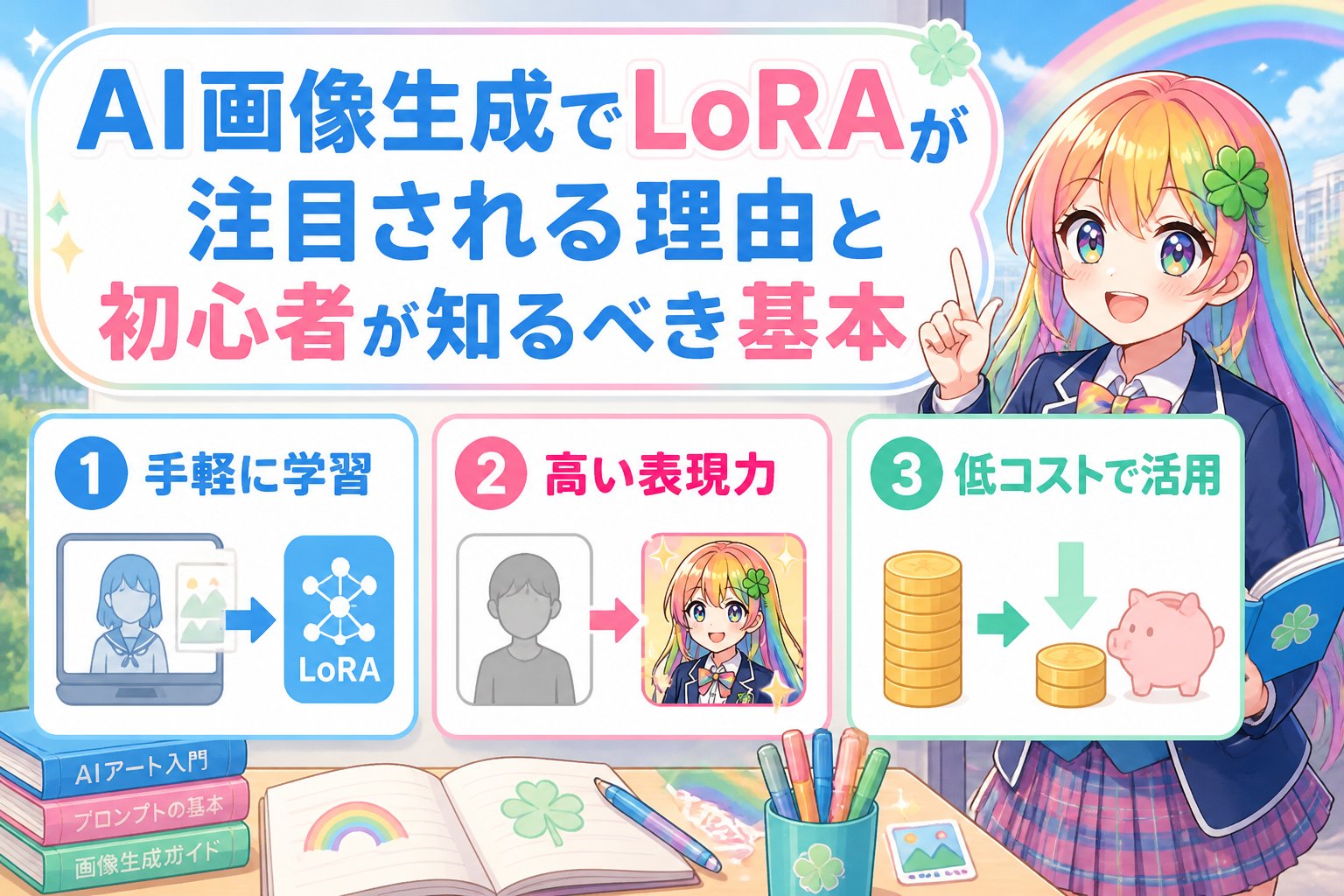 AI画像生成 AI画像生成でLoRAが注目される理由と初心者が知るべき基本