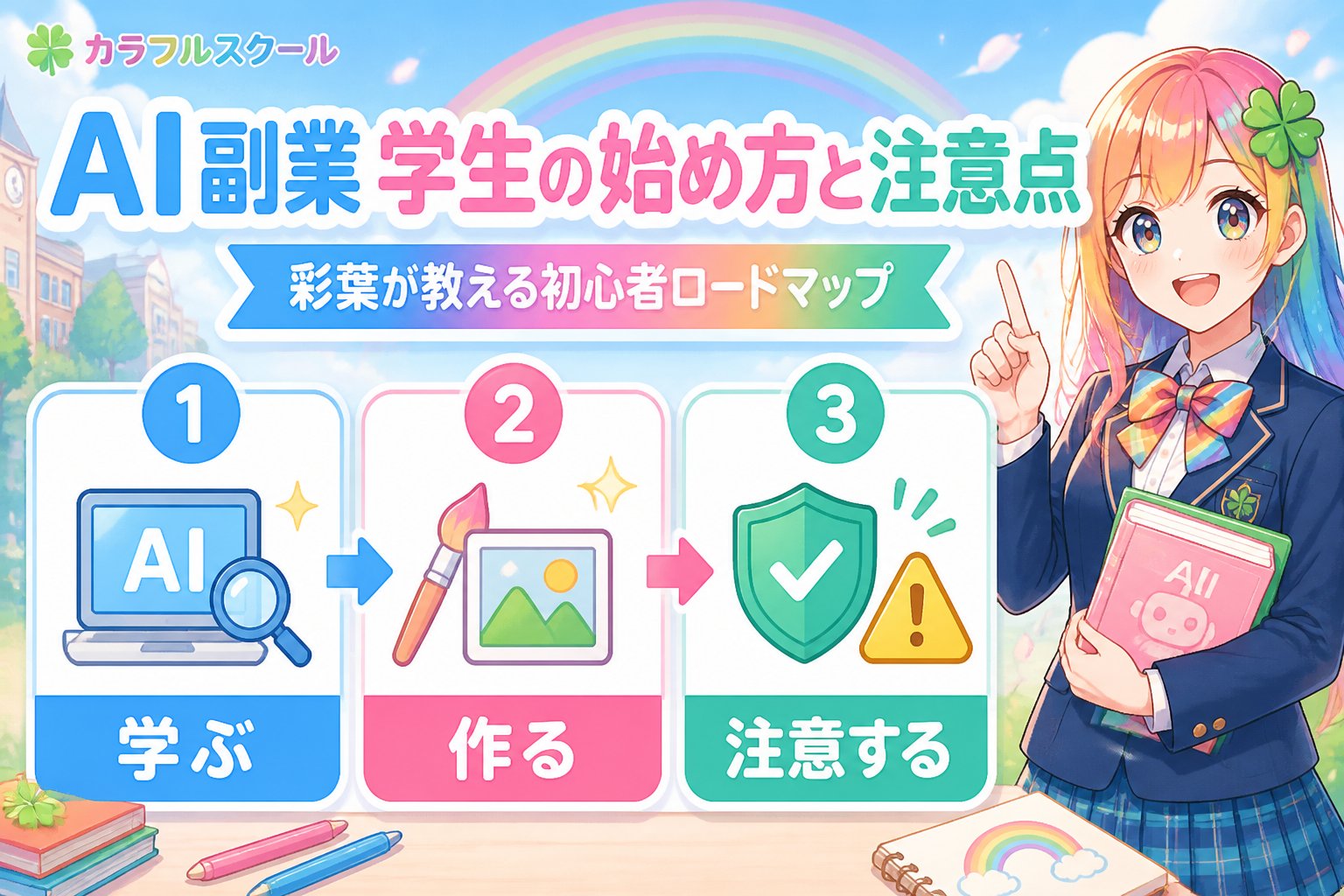 副業・クリエイター AI副業 学生 始め方 注意点とは？