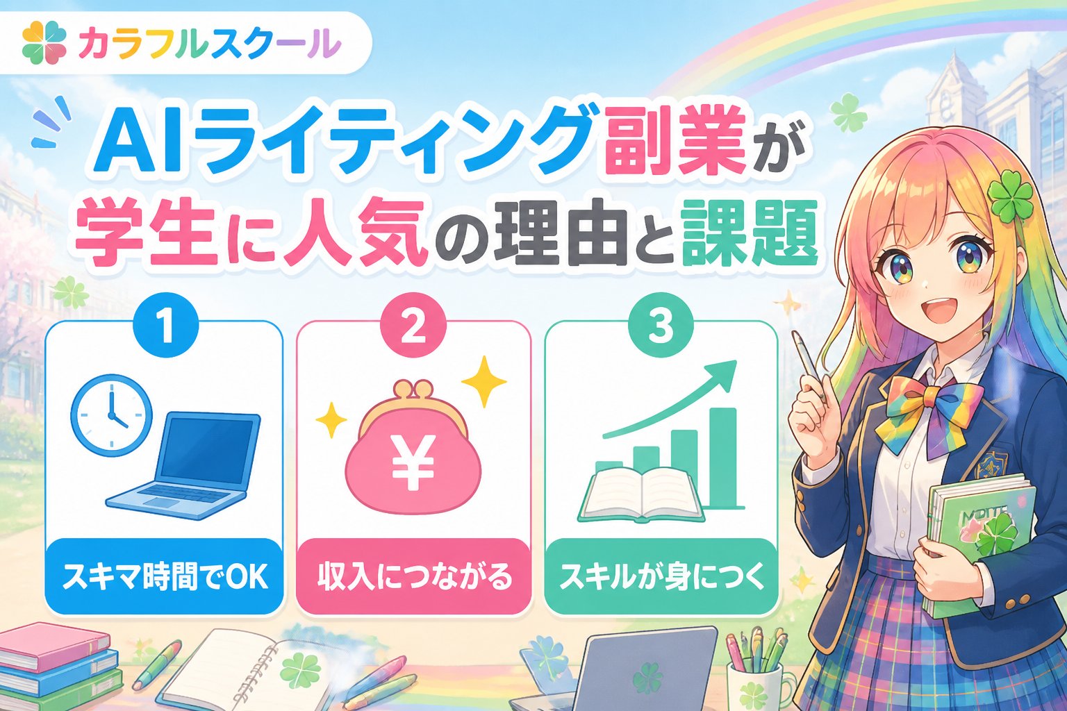 副業・クリエイター AIライティング副業が学生に人気の理由と課題