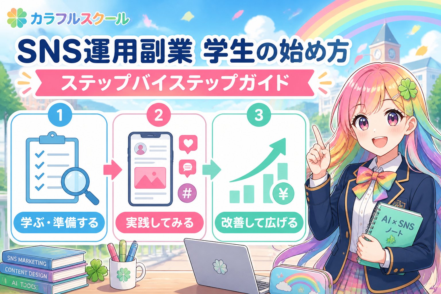 副業・クリエイター SNS運用副業 学生の始め方：ステップバイステップガイド