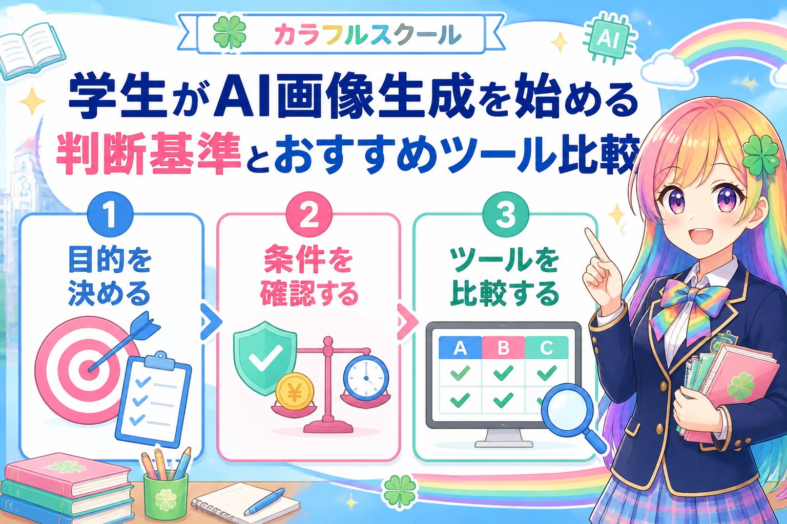 AI画像生成 学生がAI画像生成を始める判断基準とおすすめツール比較
