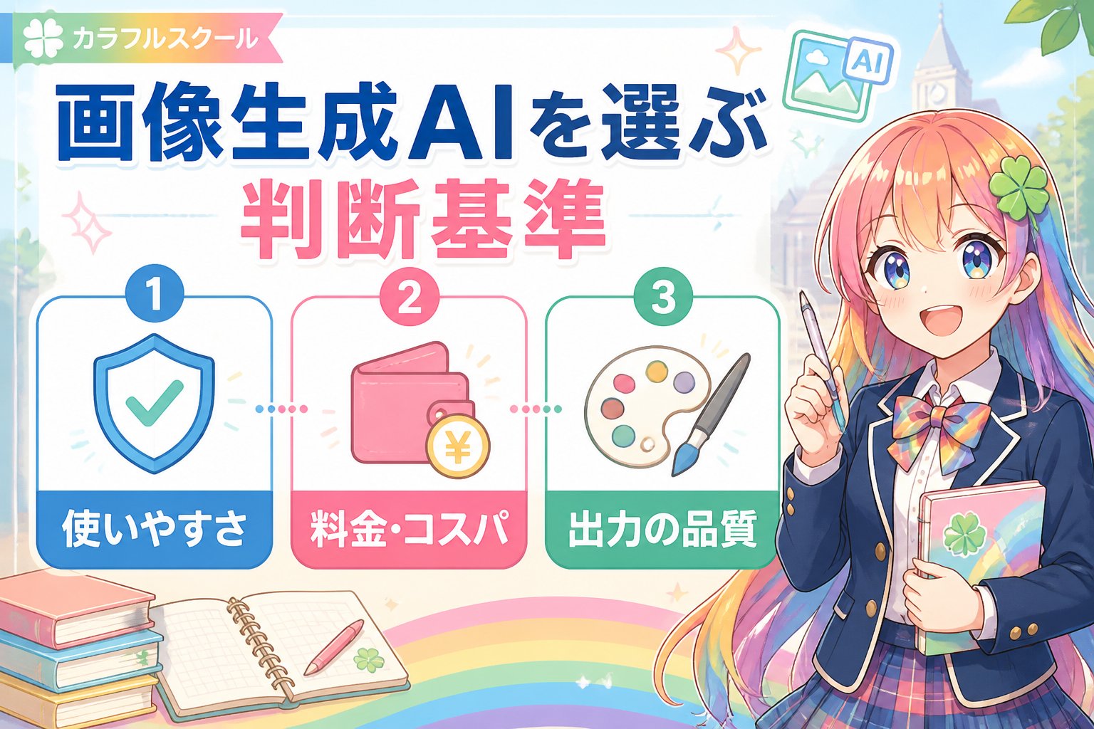AI画像生成 画像生成AIを選ぶ判断基準