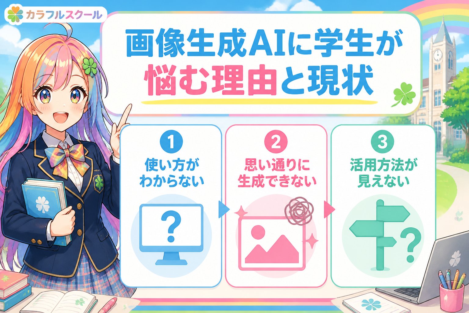 AI画像生成 画像生成AIに学生が悩む理由と現状