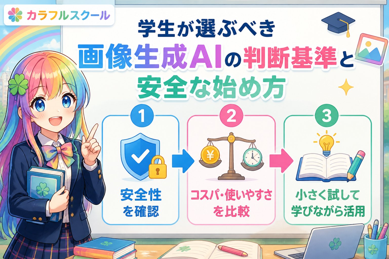 AI画像生成 学生が選ぶべき画像生成AIの判断基準と安全な始め方