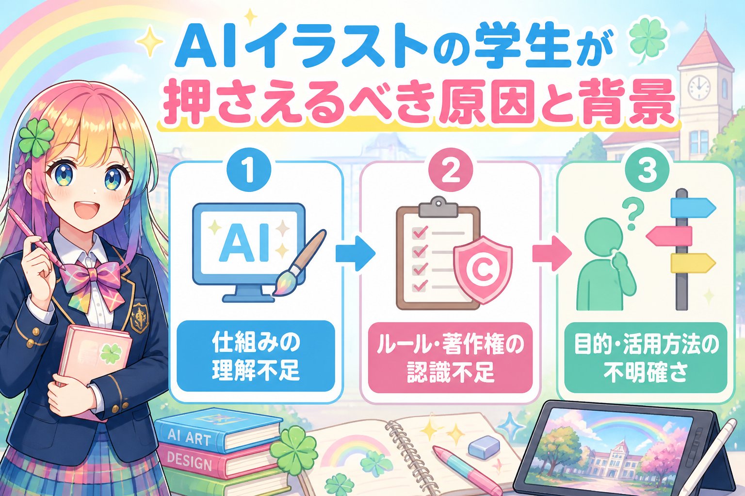 AI画像生成 AIイラストの学生が押さえるべき原因と背景