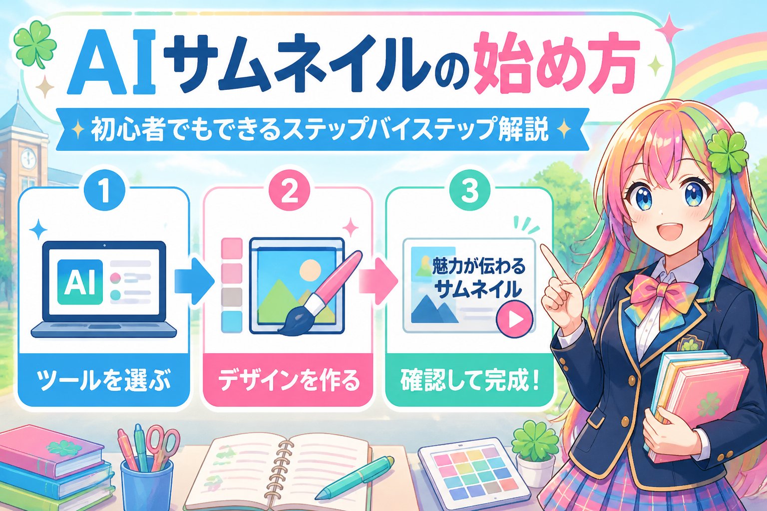 AI画像生成 AIサムネイルの始め方：初心者でもできるステップバイステップ解説