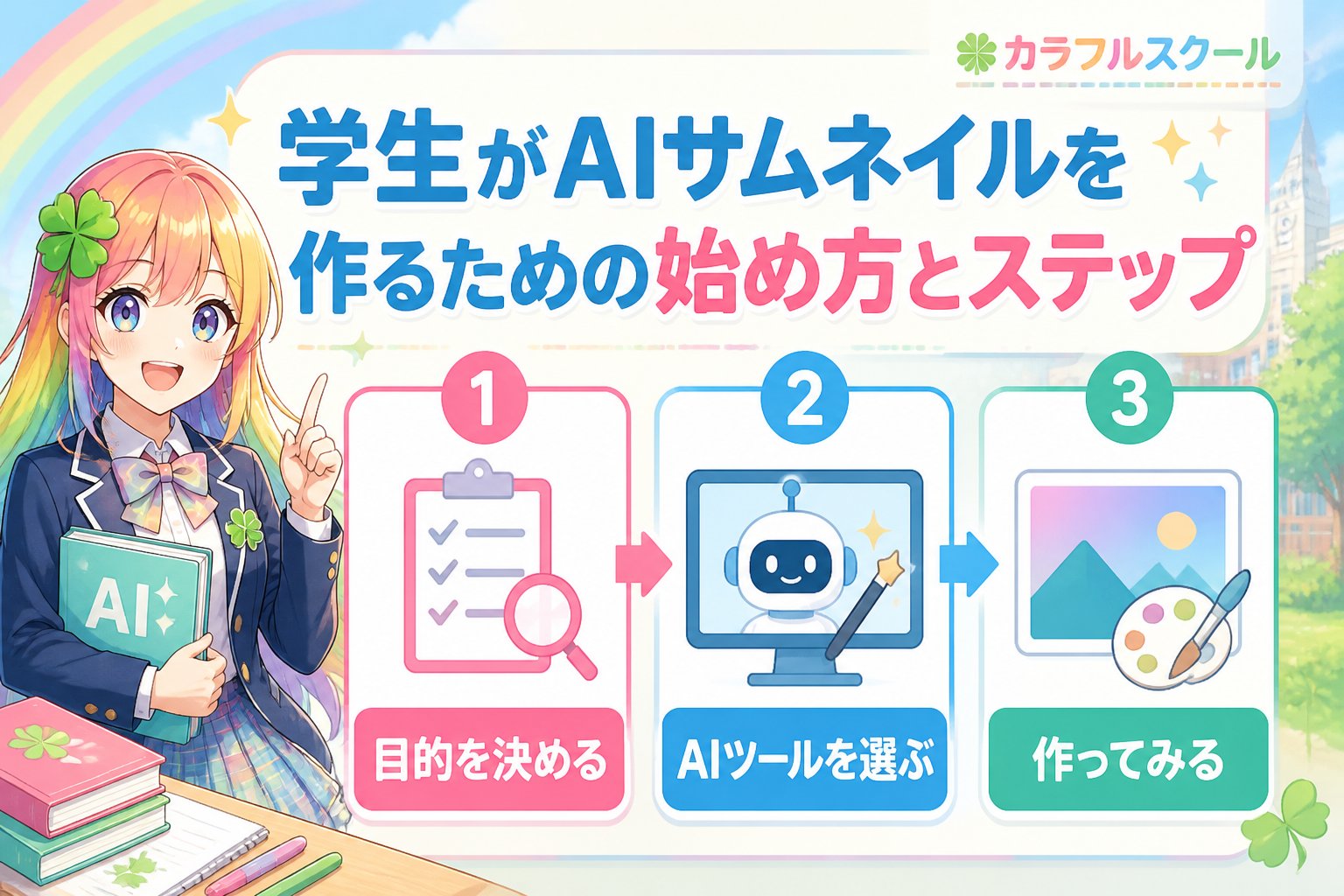 AI画像生成 学生がAIサムネイルを作るための具体的な始め方とステップ