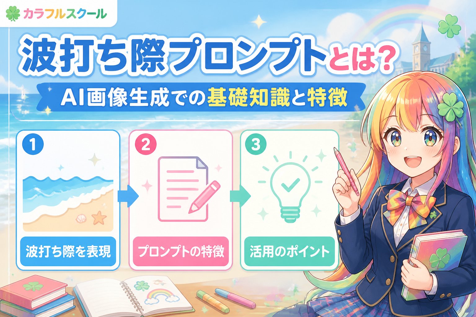 gsc_priority 波打ち際プロンプトとは？AI画像生成での基礎知識と特徴