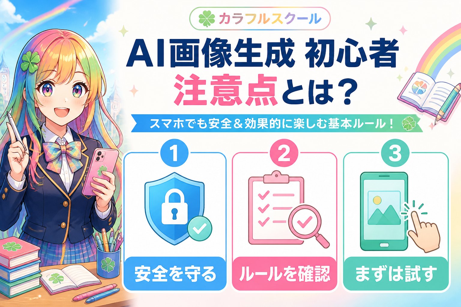 AI画像生成 AI画像生成 初心者 注意点とは、初めてAI画像生成を使う際に知っておくべき基本ルールやリスク管理のことです。これを理解することで、スマホでも安全かつ効果的に画像生成を楽しめます。