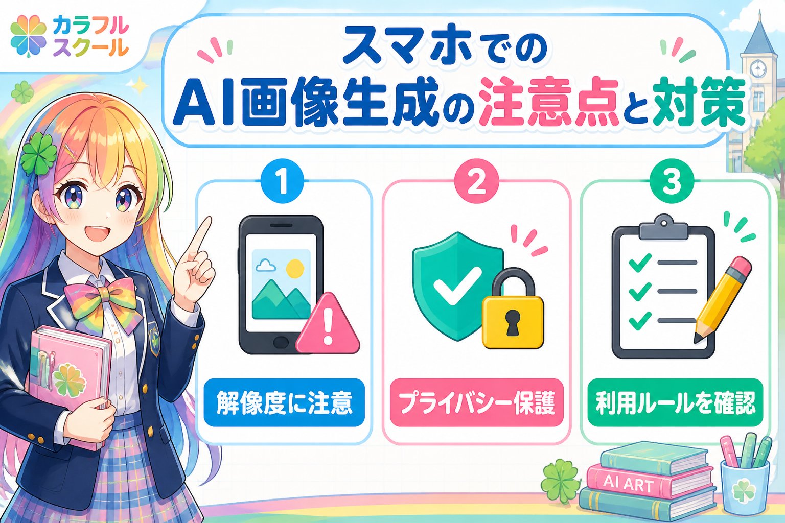 AI画像生成 スマホでのAI画像生成の注意点と対策