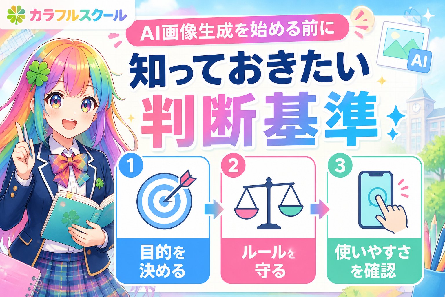 AI画像生成 AI画像生成を始める前に知っておきたい判断基準
