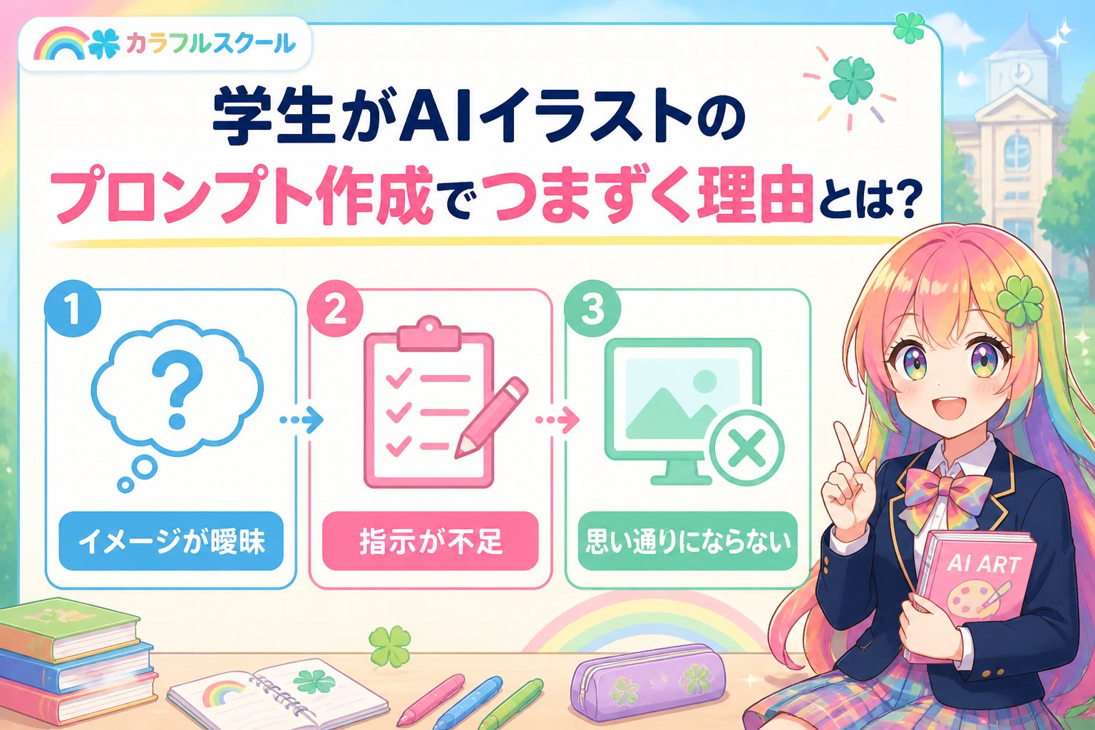 AI画像生成 学生がAIイラストのプロンプト作成でつまずく理由とは?