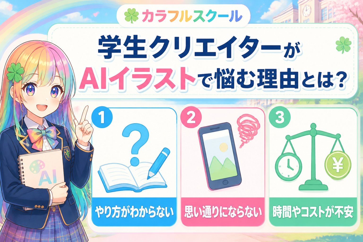 AI画像生成 学生クリエイターがAIイラストで悩む理由とは？
