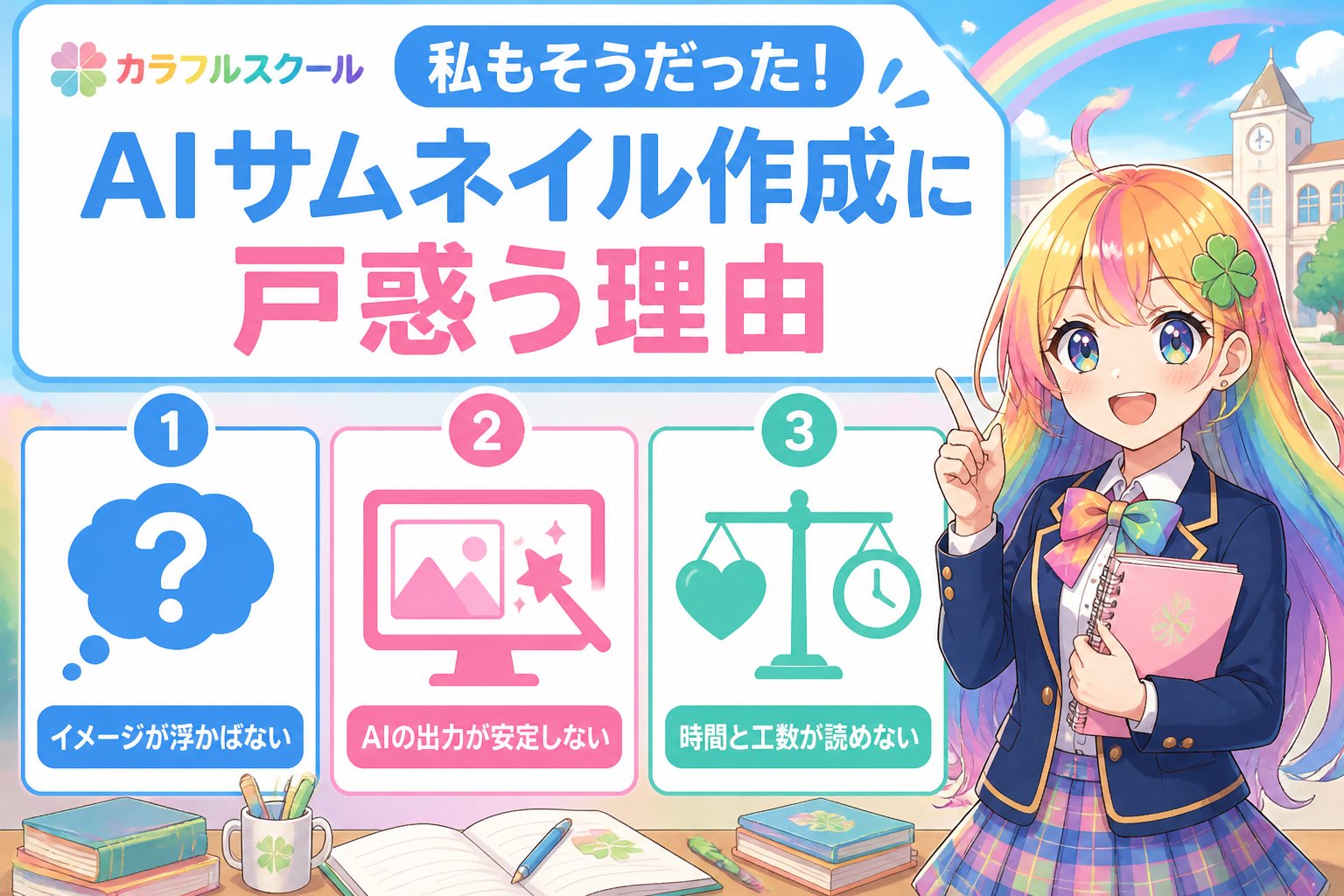 AI画像生成 私もそうだった！AIサムネイル作成に戸惑う理由