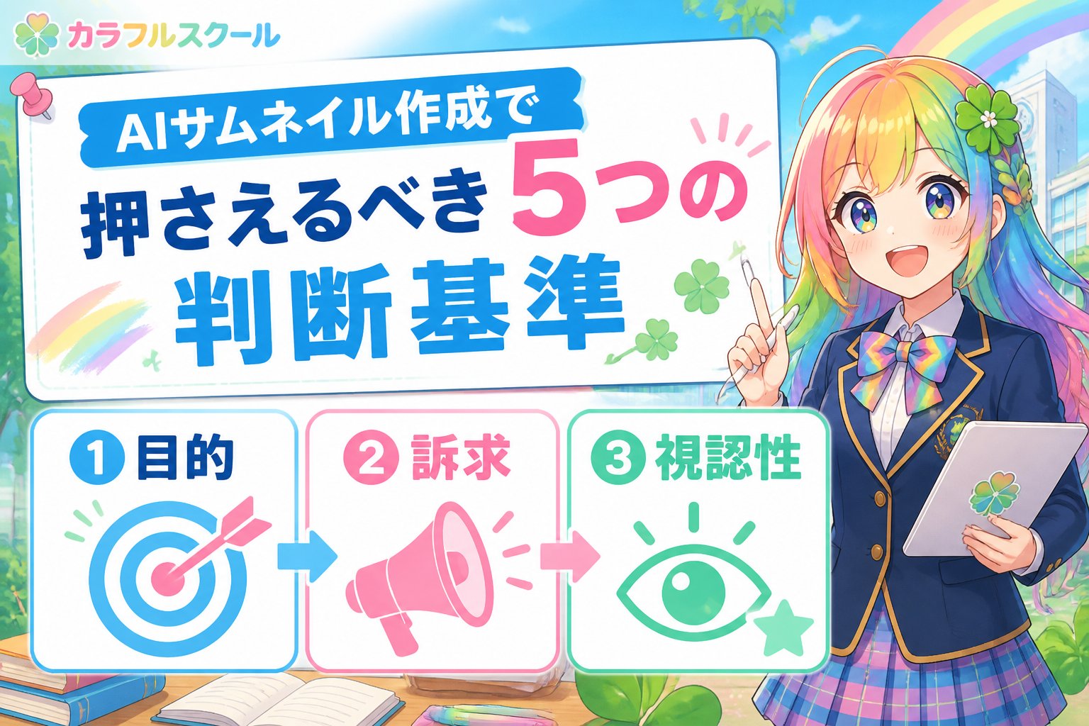 AI画像生成 AIサムネイル作成で押さえるべき5つの判断基準