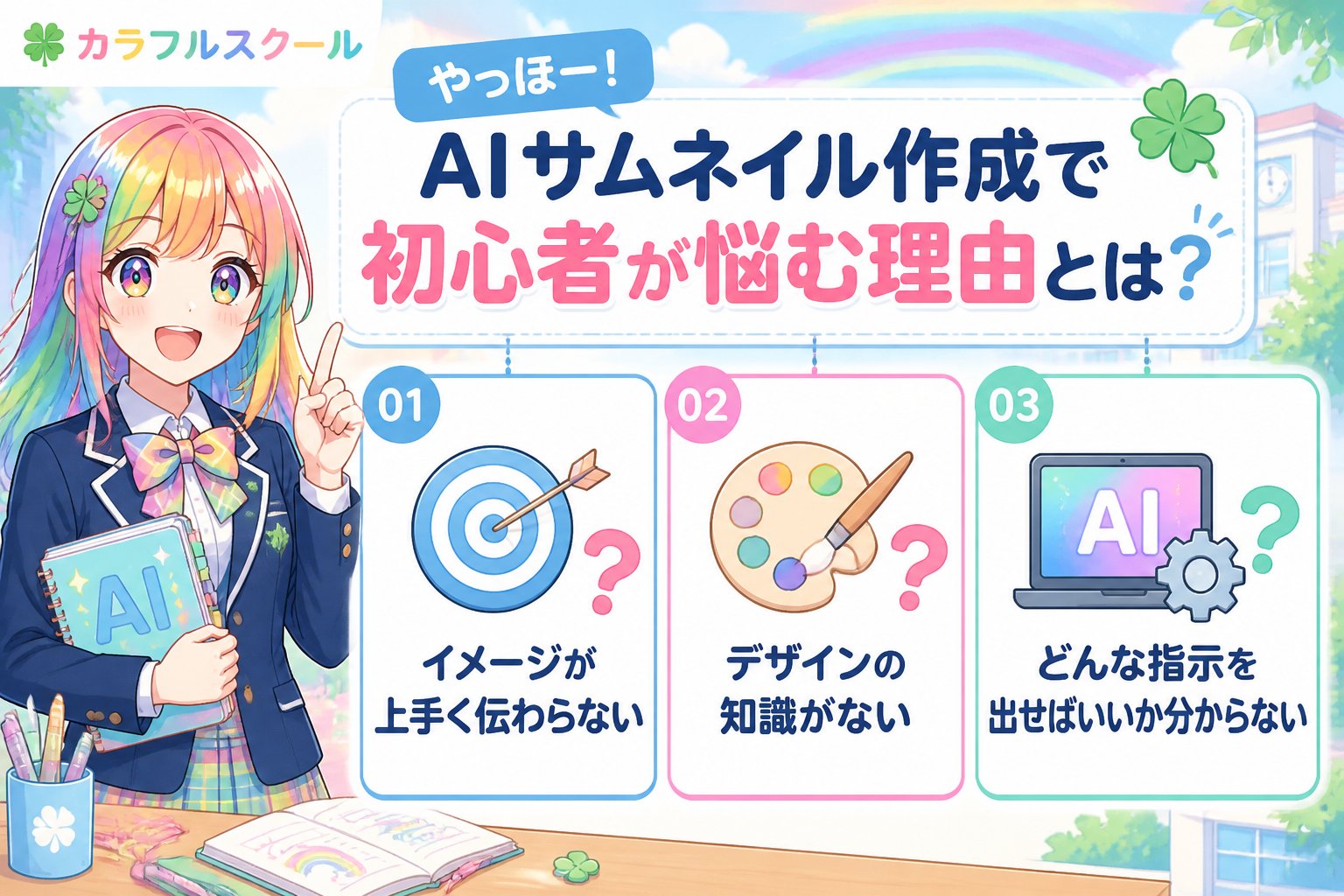 AI画像生成 やっほー！AIサムネイル作成で初心者が悩む理由とは？